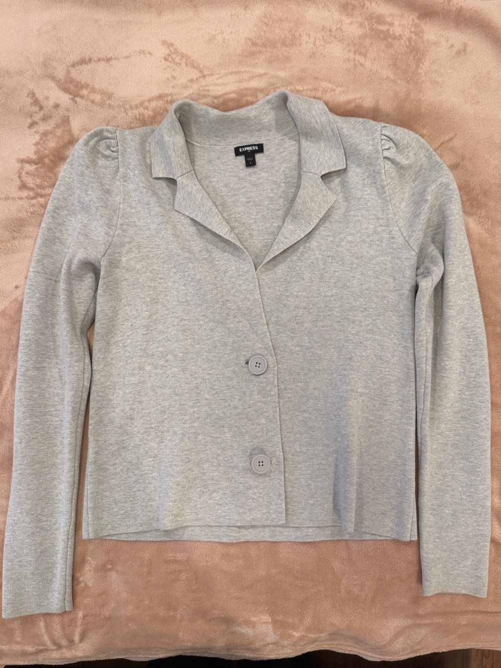 Express Light Gray Sweater with Black Label
